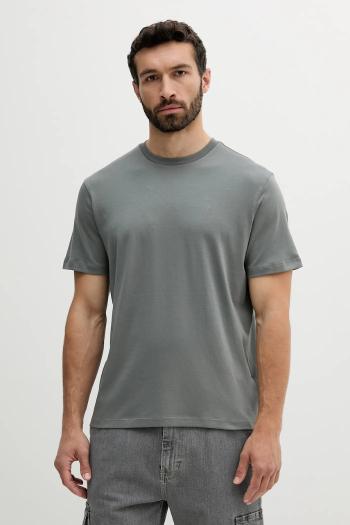 Bavlnené tričko Calvin Klein pánske, šedá farba, jednofarebné, LV04LB275G