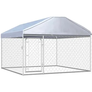 Shumee Psí koterec vonkajší so strechou 200 × 200 × 135 cm (8718475737735)