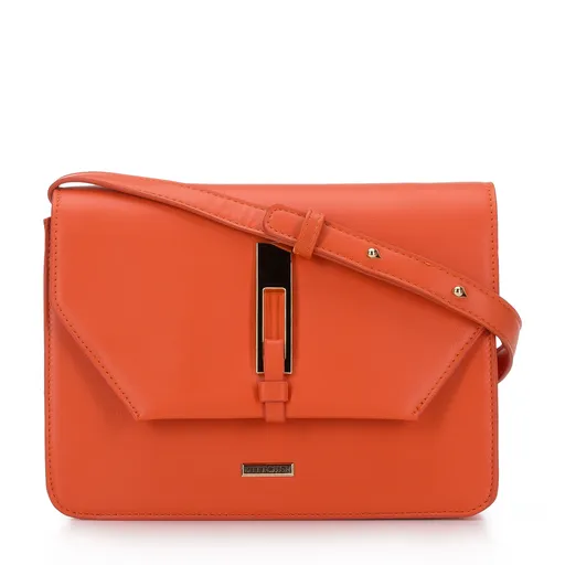 Dámska crossbody kabelka z eko kože s ozdobnou klapkou 94-4Y-613-K