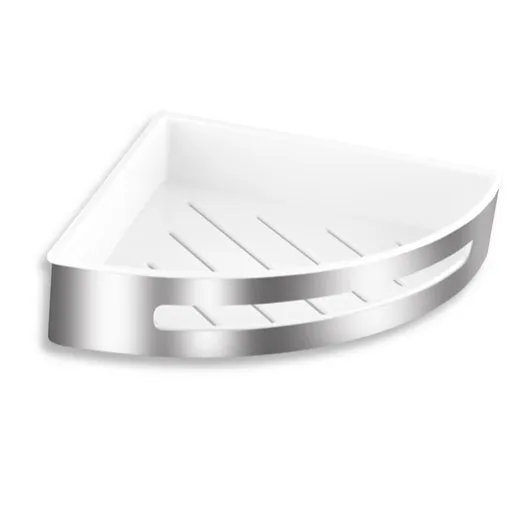 Novaservis Yacore rohová polička biela/chróm 65579.4