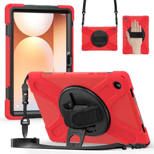 SOLID Odolný obal pre Samsung Galaxy Tab A11+ červený