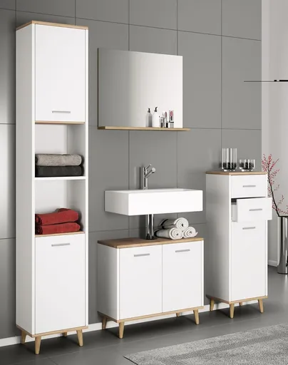 VCM 4dílná koupelnová sada Landos I, dub medový