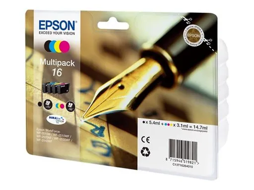 EPSON T1626 (C13T16264022) - originálna cartridge, čierna + farebná, 1x5,4ml/3x3,1ml