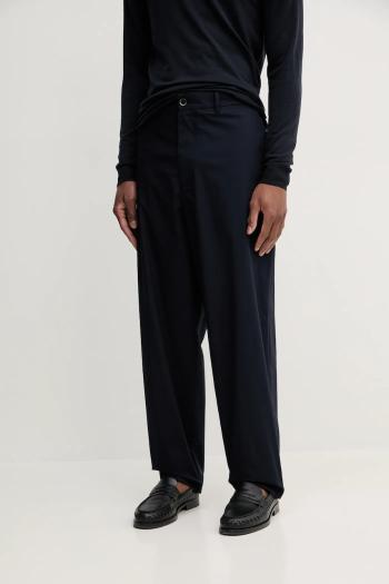 Nohavice BARENA VENEZIA Camicia Mola pánske, tmavomodrá farba, strih chinos, PAU5085.2736