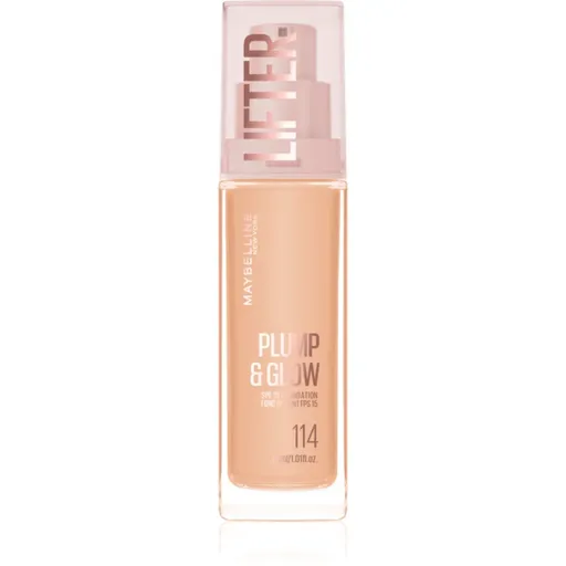 MAYBELLINE NEW YORK Lifter Plump & Glow rozjasňujúci make-up pre prirodzený vzhľad odtieň 114 30 ml