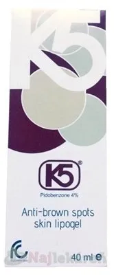 K5 Lipogel na depigmentáciu hnedých škvŕn 40ml
