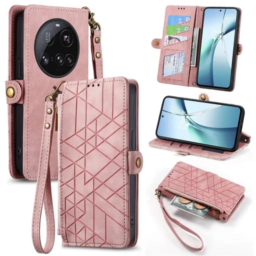 GEOM Peňaženkové puzdro pre Xiaomi 15 Ultra ružové