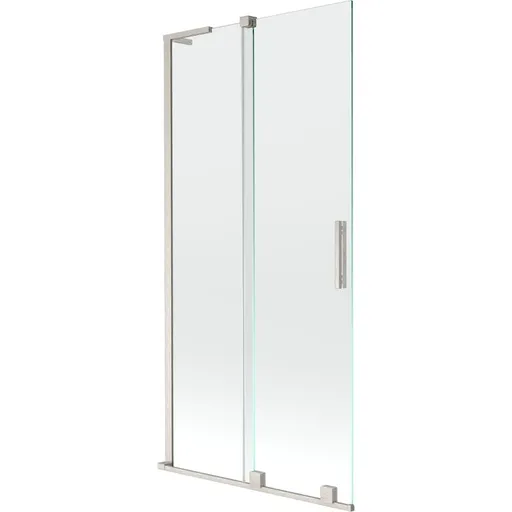 MEXEN/S - Velar L dvojkrídlová posuvná vaňová zástena 90 x 150, transparent, nikel kartáčovaný 896-090-003-01-97