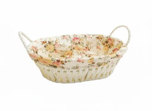 MAKRO - Košík pletený ovál s látkou