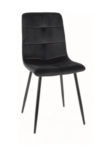 Signal Jedálenská stolička IVO VELVET | čierna