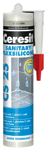 CERESIT CS 25 - Sanitárny silikón transparentny 280 ml