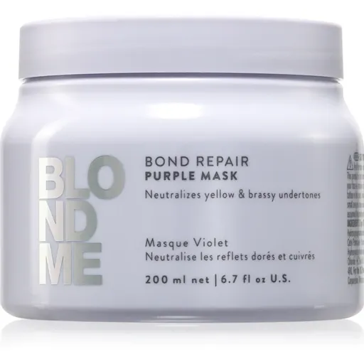 Schwarzkopf Professional Blondme Bond Repair Purple Mask maska na vlasy neutralizujúci žlté tóny 200 ml