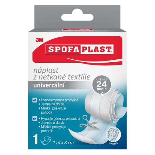 3M™ SPOFAPLAST 864 Náplasť z netkanej textílie 1 m x 8 cm