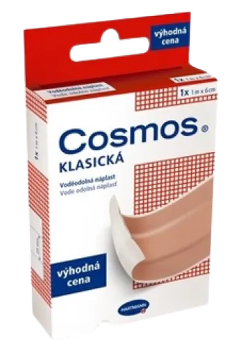 COSMOS KLASICKÁ Vode odolná náplasť 1mx6cm 1ks