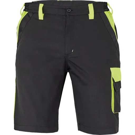 Cerva Pracovné šortky MAX VIVO - Čierna / žltá | 60