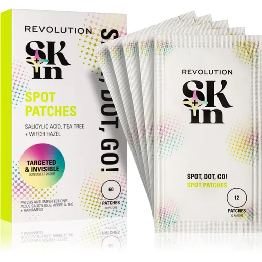 Revolution Skincare Skindividual Clearly Clarify Spot, Dot, Go! Salicylic Acid Spot Patches náplasti na problematickú pleť proti akné 60 ks