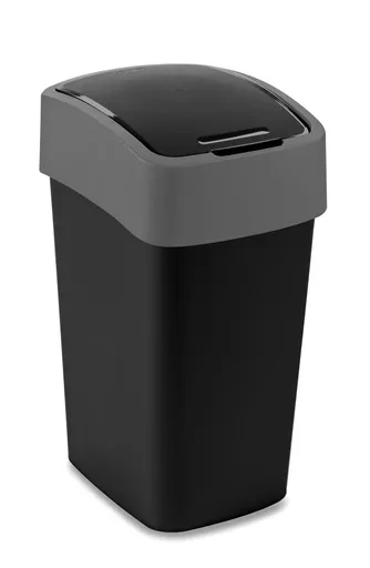 CURVER Odpadkový kôš FLIP BIN 25l | čierna / strieborná