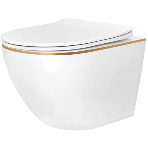 REA - Závesná WC misa Carlo Mini Tornado NFQ GOLD EDGE REA-C6801