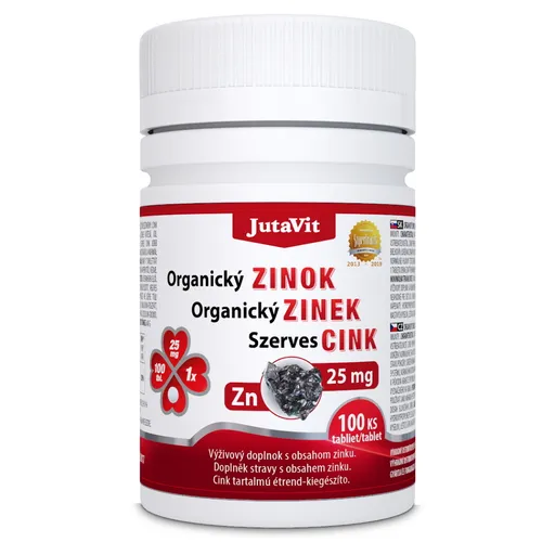 JUTAVIT Organický Zinok 25 mg 100 tabliet