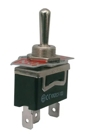 Prepínač páčkový  3pol./3pin (ON)-OFF-(ON) 250V/10A