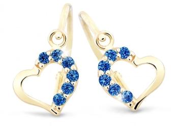 Cutie Jewellery Nežné detské náušnice zo žltého zlata C2757-10-X-1 modrá