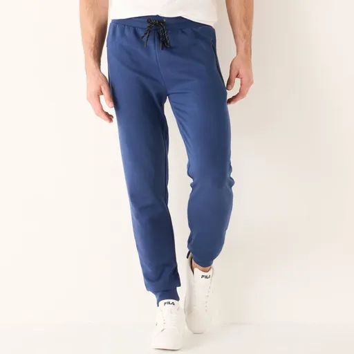 Športové nohavice so zúženými koncami a kontrastnými detailmi