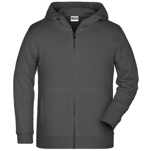 James & Nicholson (Daiber) Detská mikina na zips z biobavlny 8026k - Grafitová | XL