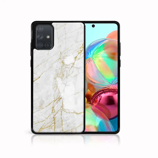 MY ART Silikónový kryt Samsung Galaxy A71 WHITE STONE (011)