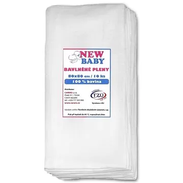 New Baby - Bavlnené plienky, 80 × 80 cm STANDARD (8596164002933)
