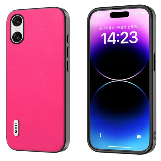 ABEEL LEATHER Obal pre Sony Xperia 10 VI ružový