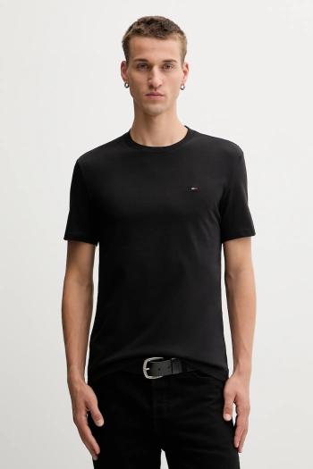 Bavlnené tričko Tommy Jeans 2-pak pánske, tmavomodrá farba, jednofarebné, DM0DM20687