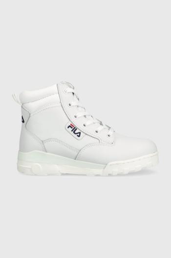 Kožené workery Fila Grunge Ii L biela farba, na platforme