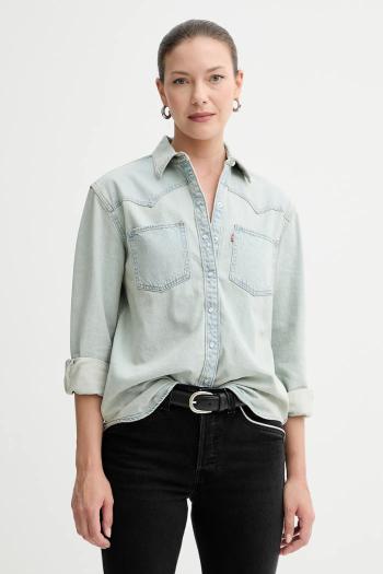 Rifľová košeľa Levi's modrá farba, regular, s klasickým golierom, A7244