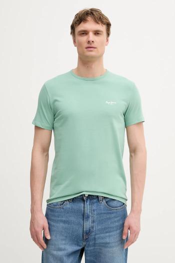 Tričko Pepe Jeans ORIGINAL BASIC 3N pánske, šedá farba, s potlačou, PM508212