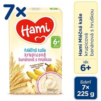 Hami Krupicová kaša banánová s hruškou 7× 225 g (5900852049125)