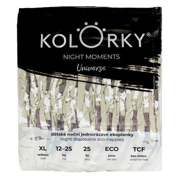 KOLORKY NIGHT MOMENTS Nočné jednorazové EKO plienky vesmír XL (12-25 kg) 25 kusov