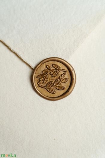 Bronz viaszpecsét (babér)