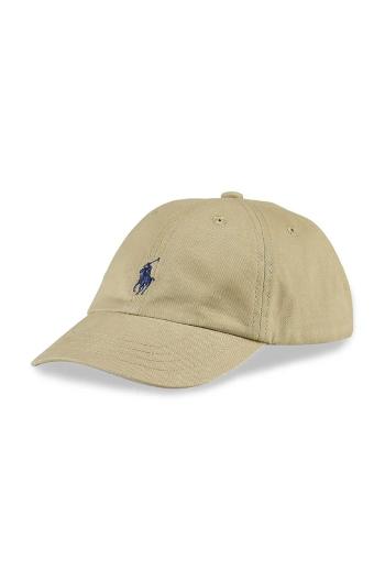 Detská bavlnená šiltovka Polo Ralph Lauren zelená farba, jednofarebná, 320552489002