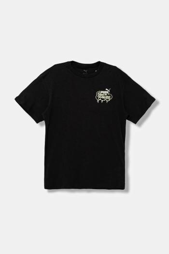 Detské bavlnené tričko Puma MID90s Graphic Tee II B čierna farba, s potlačou, 688465