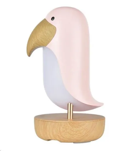 Rabbit & Friends Lampička vtáčik s reproduktorom | ružová