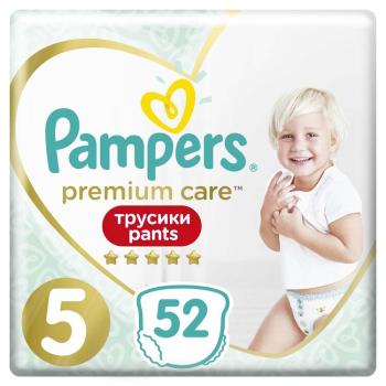 PAMPERS Premium Care Pants Nohavičky plienkové jednorazové 5 (12-17 kg) 52 ks