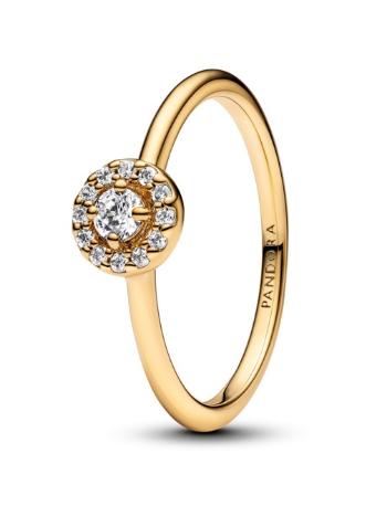Pandora Elegantný pozlátený prsteň so zirkónmi Shine 163554C01 60 mm