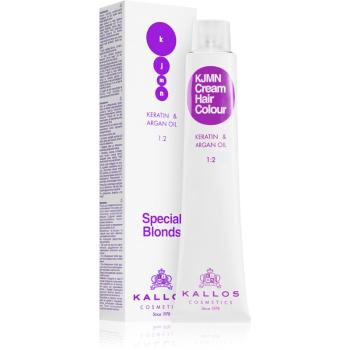 Kallos KJMN Professional Cream Hair Colour Keratin & Argan Oil farba na vlasy odtieň 90.02 Violet Blond 100 ml