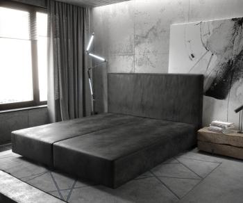 Boxspring posteľ Dream-Well 180x200 cm mikrovlákno antracit vintage
