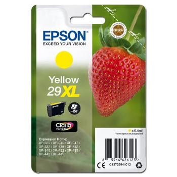 Epson originál ink C13T29944012, T29XL, yellow, 6,4ml, Epson Expression Home XP-235,XP-332,XP-335,XP-432,XP-435, žltá