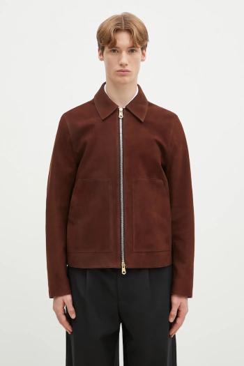 Semišová bunda Paul Smith pánska, hnedá farba, prechodná, M1R-383Z-P02611
