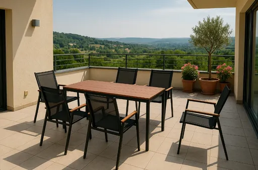 Elvisia Záhradný hliníkový set TORSON 6 + 1 | čierna