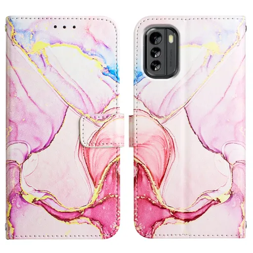 ART Peňaženkový kryt Nokia G60 ROSE GOLD MARBLE