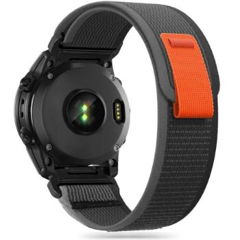 Tech-Protect Nylon remienok na Garmin Fenix 5x / 5x Plus / 6x / 6x Pro / 7x / 8 51mm, black/orange