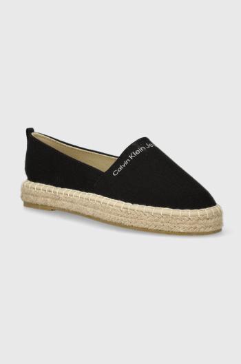 Detské espadrilky Calvin Klein Jeans čierna farba